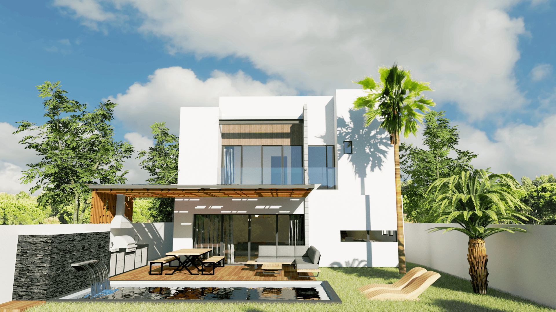 Render alberca Valenia 218 | PLAYA DEL CARMEN