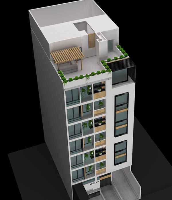 Render Fachada Valenia 218 | PLAYA DEL CARMEN