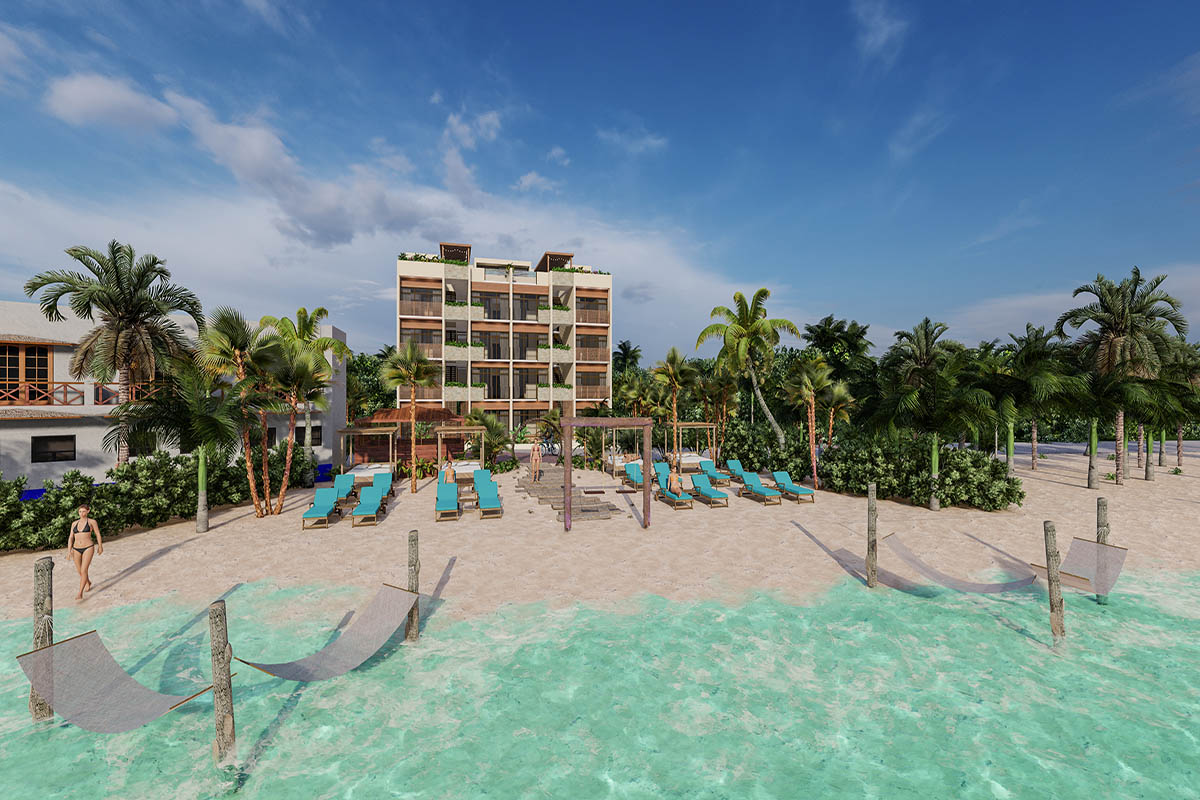 Render alberca Valenia 218 | PLAYA DEL CARMEN