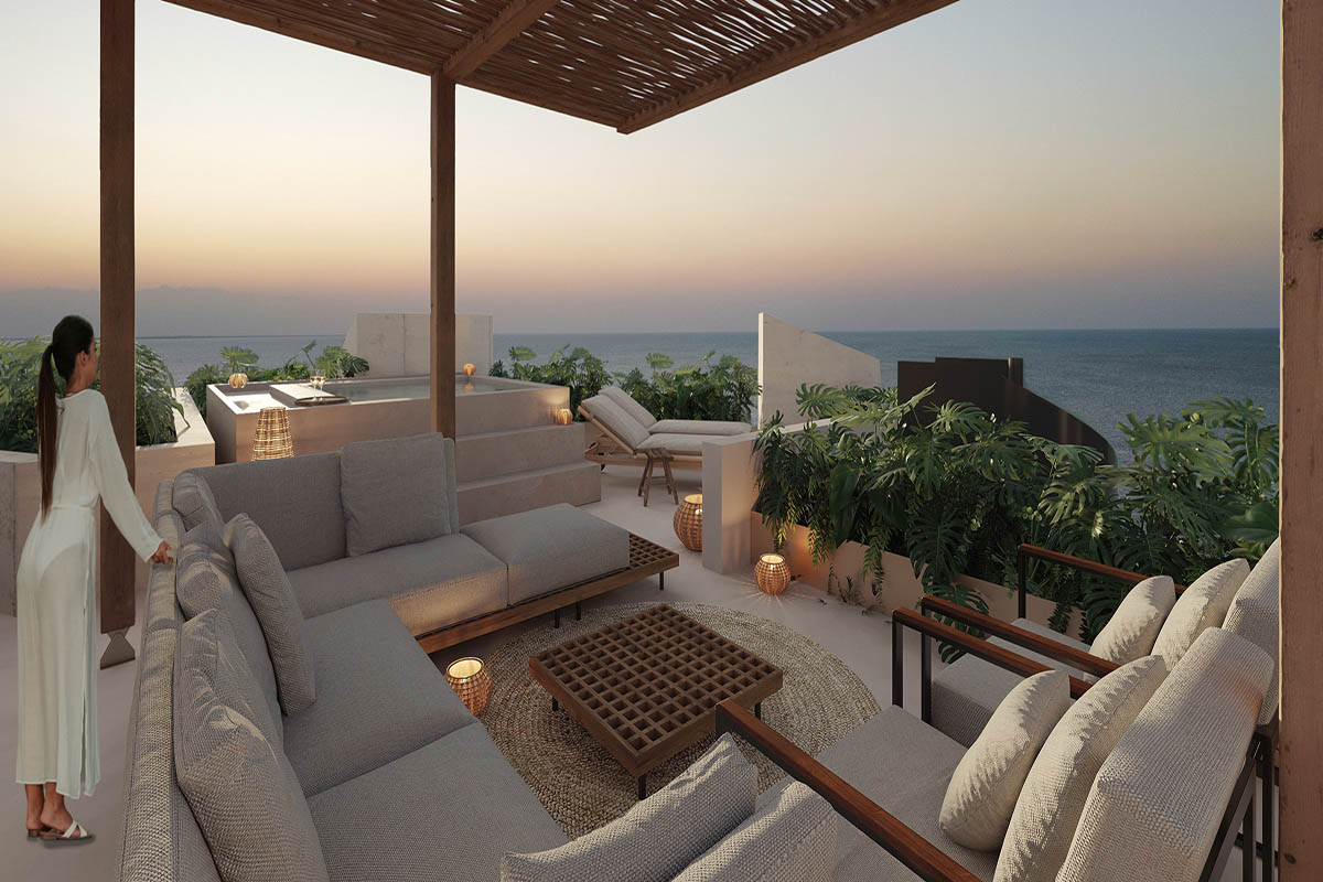 Render alberca Valenia 218 | PLAYA DEL CARMEN