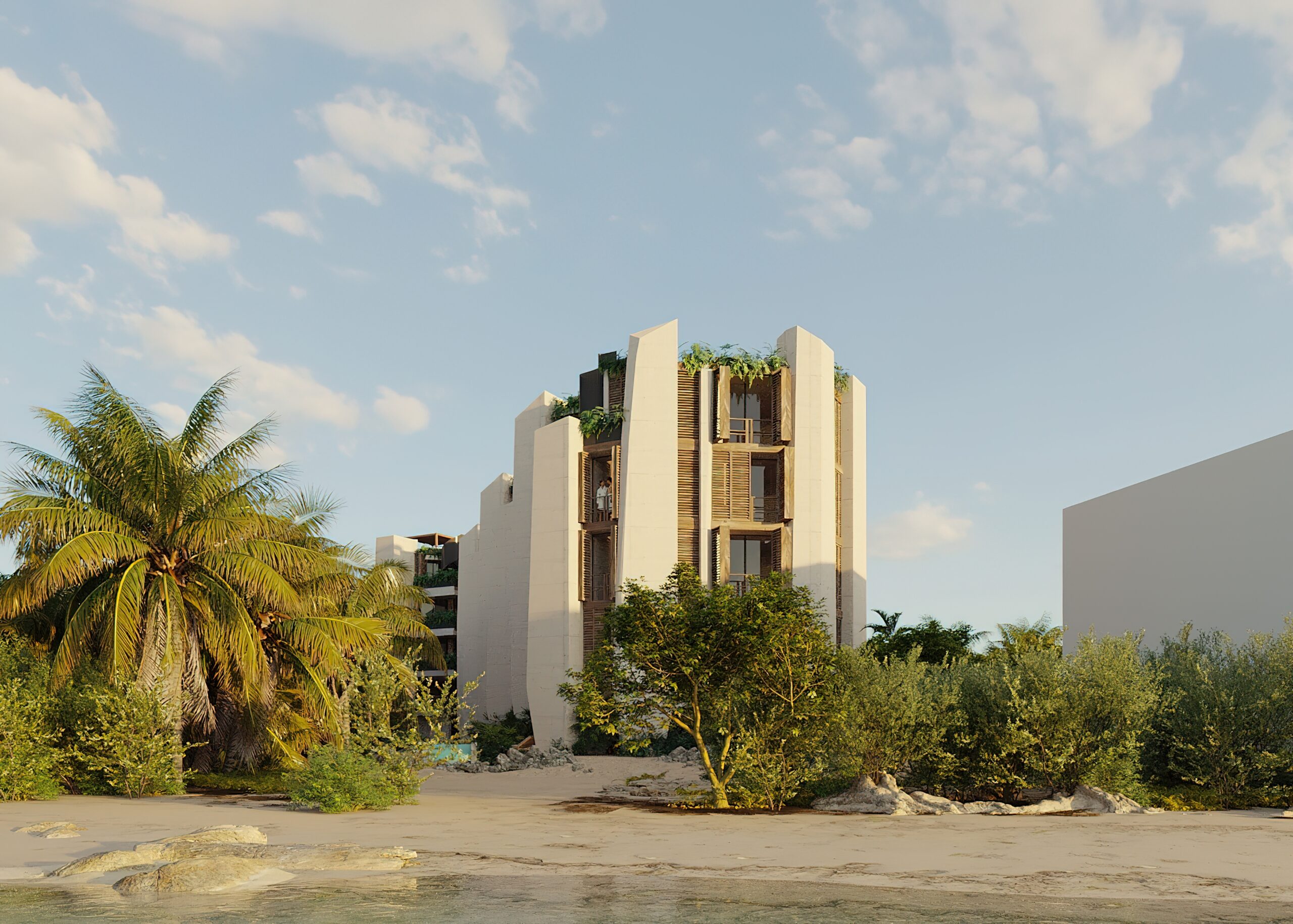 Render Fachada Valenia 218 | PLAYA DEL CARMEN